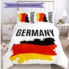 Germany National Football Team Pattern Printed 3PCS Bedding Set Soft Skin-Friendly Washable Duvet Cover & Pillowcases Set All Season Bedroom