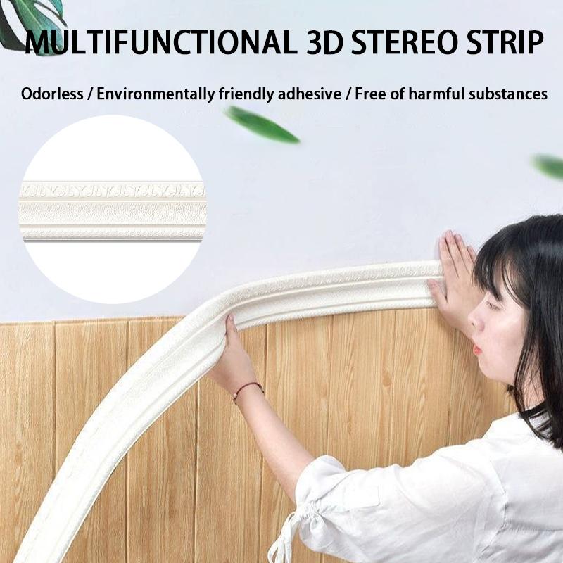 Waterproof And Impact-Resistant Edge Banding For Background Walls Living Room Decorations, And Wall Stickers