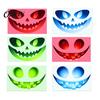 Outdoor Glow Decor In The Dark Sticker, Self-adhesive Ghost Face Shape Decals, Decorative Stickers for Toilets Halloween Waterproof PVC Stickers,