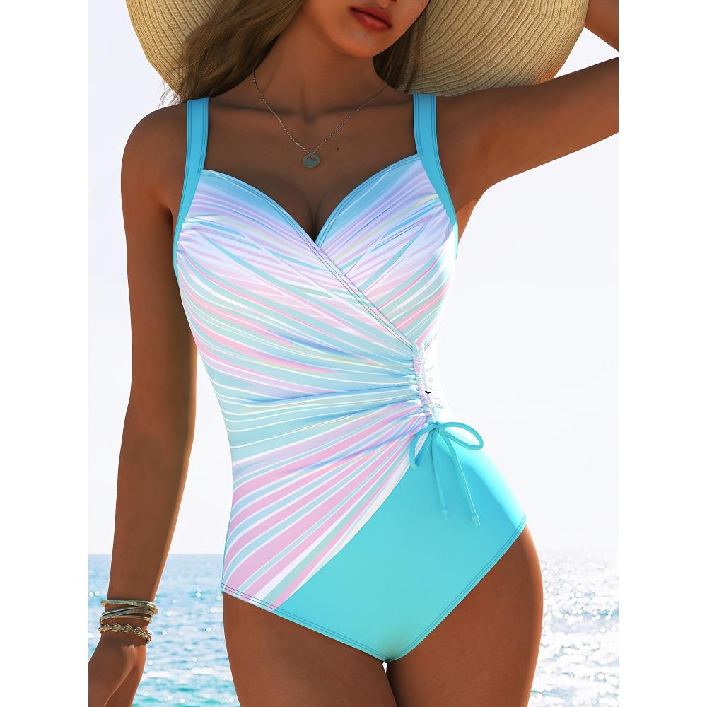 Stylowy jednoczęściowy kostium kąpielowy dla kobiet - elegancki, wygodny, idealny na plażę