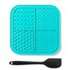 LMETJMA Lick Mat for Dogs and Cats Silicone Licking Mat with Suction Cups for Anxiety Relief Square Dog Slow Feeder Lick Pat