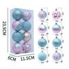 8pcs New 6cm Christmas Ball Pendant Electroplated Plastics Xmas Tree Charm DIY Christmas Supplies Christmas