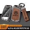 2026 Hot For VW VOLKSWAGEN Metal Leather Car Key Case Cover Shell Protector for VW Volkswagen Magotan Magotan GTE Passat B6 B7 B