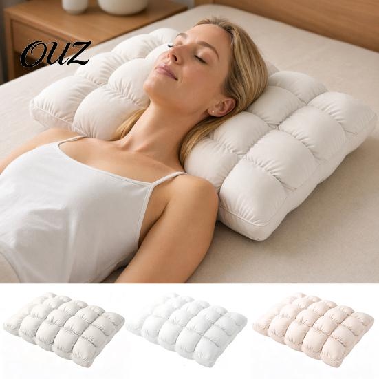 Warm Night Pillow Puff Cooling Pillow, Soft Breathable Quilted Sleeping Machine Air Circulation Washable, Fluffy Cloud-like for Side And Back Sleepers