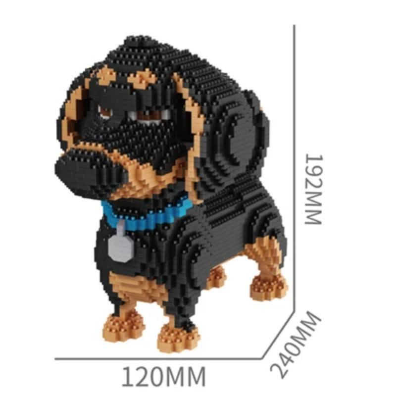 

2000+шт 16013 Mike Dog Building Blocks Diamond Micro Small Particles Spelling Toy Pet Dog Block Model Іграшки для дітей Подарунки