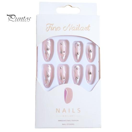 

24 шт., накладные ногти с клеем, смешанные размеры, ультратонкие съемные, безвредные, с полным покрытием, накладные кончики ногтей, украшение для маникюра серебряный