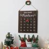 Kids Participatory Christmas Clock Calendar Sustainable Wood Wall Suspended Easy Arrange Plan