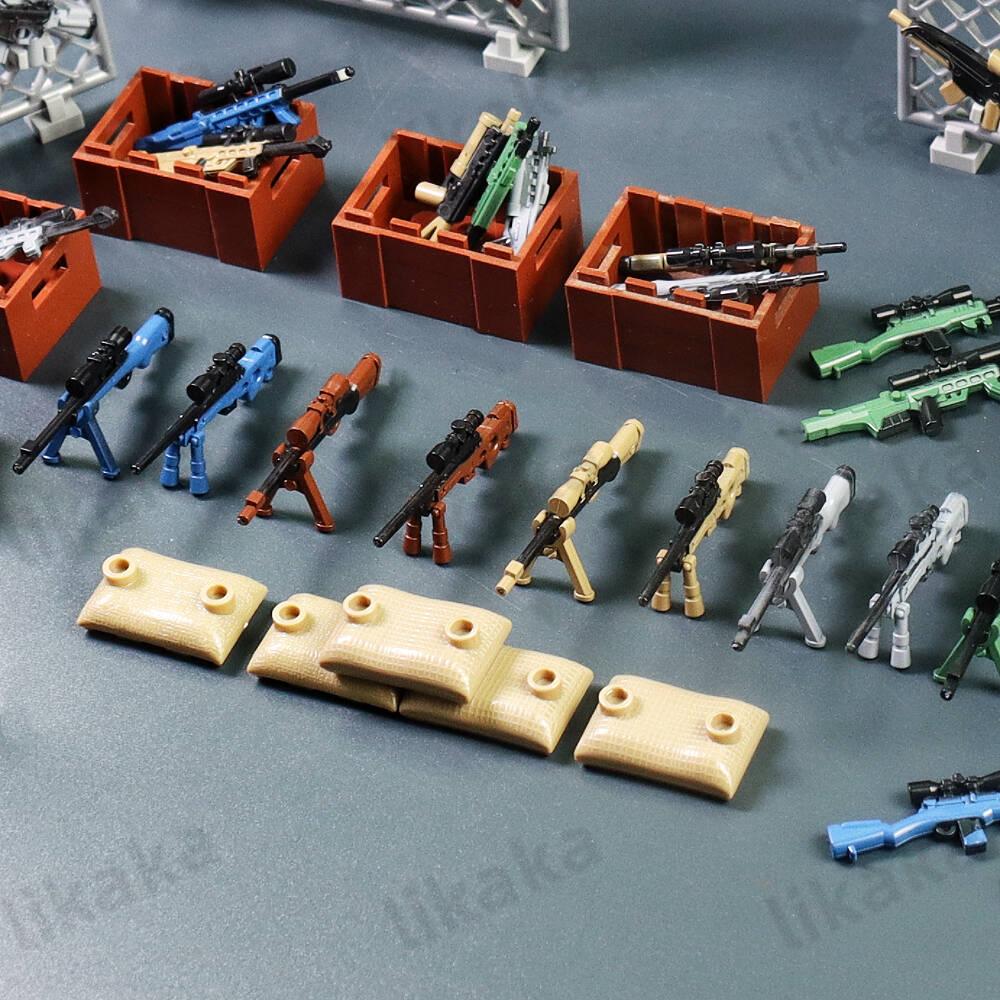 Moc Military Weapon Accessories Building Blocks Toys Set Compatible Classic Military Guns Blocks Parts Diy Toys For Boys Gift