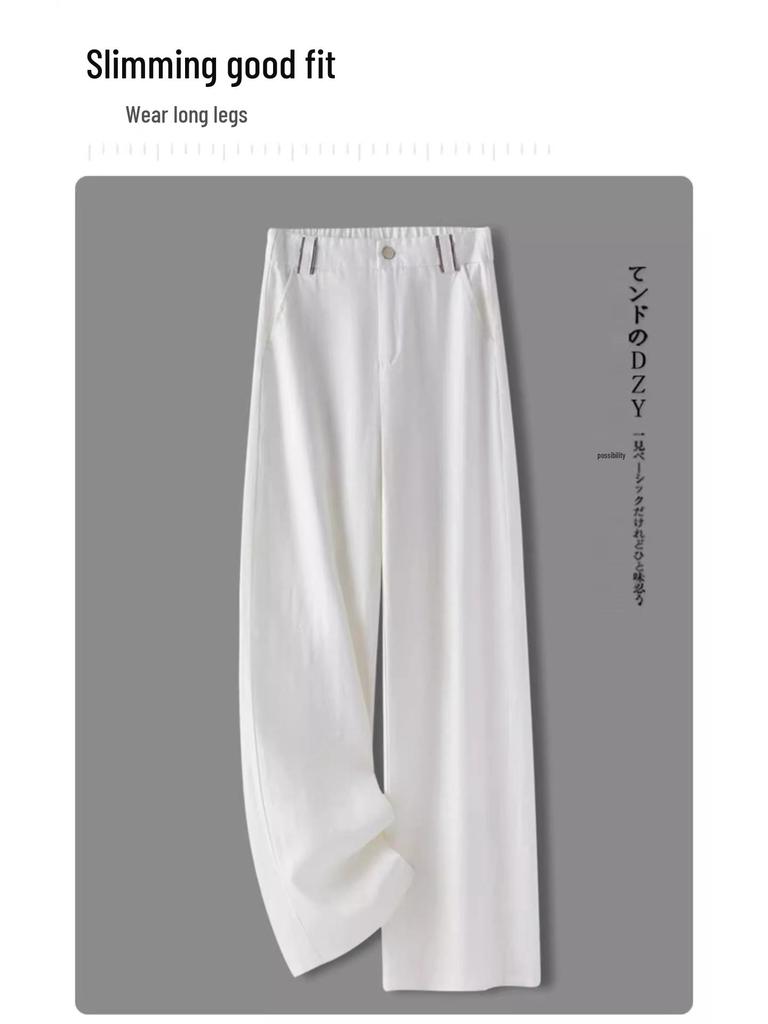 2025 Women's Summer Slimming Cotton Linen Wide-Leg Pants