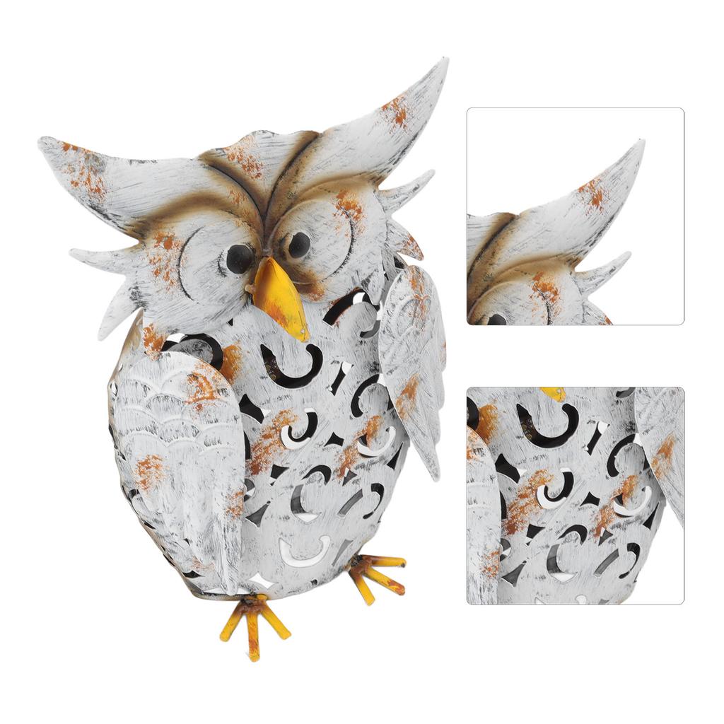 Solar Light Owl Shape Vivid Lifelike IP55 Waterproof Iron Solar Decorative Light for Garden Lawns