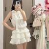 Female summer gentle little fragrant wind birthday princess waist cake tutu skirt rich family daughter feeling neck dress