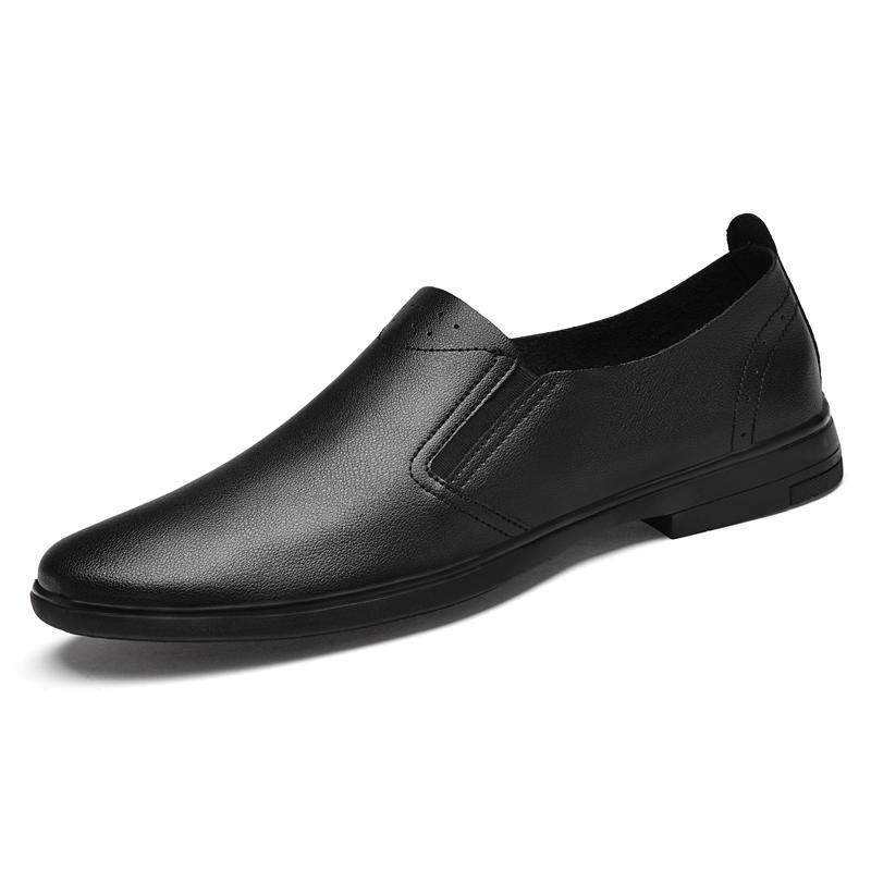 Fashion Slip-on Office Man Casual Shoe Adults Simple Loafers Classic Driving Footwear Offer Genuine Leather Men Business Flats Moccasins