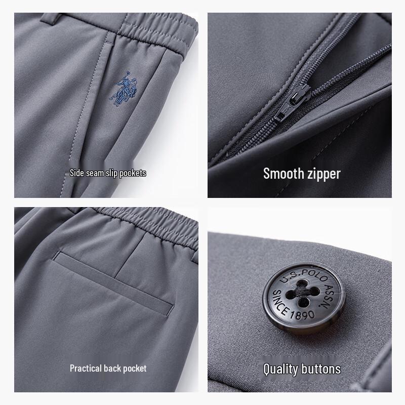 U.S. POLO ASSN. Men's Straight-Leg Wrinkle-Free Casual Dress Pants