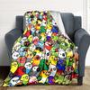 1pc Parrot Party Print Blanket - Lightweight Flannel Throw Blanket For Sofa, Bed, Living Room, Office, Outdoor Travel, Camping, Soft All-Season Throw
