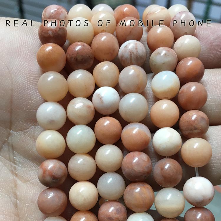 Opaque Pink Dongling Natural Stone Beads for DIY Jewelry Accessories