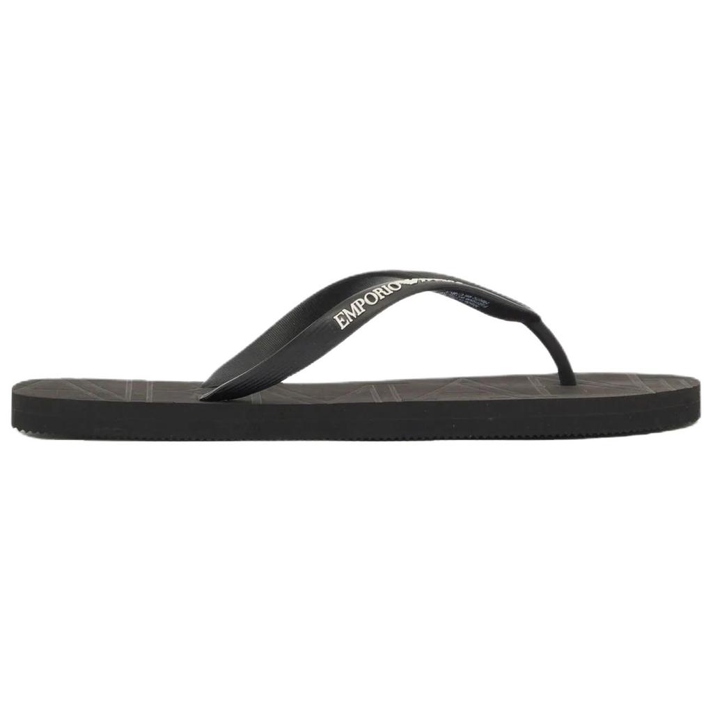 Emporio Armani Flat Slip-On Beach Sandals Unisex Sandals Black EX000041AF22188MC001