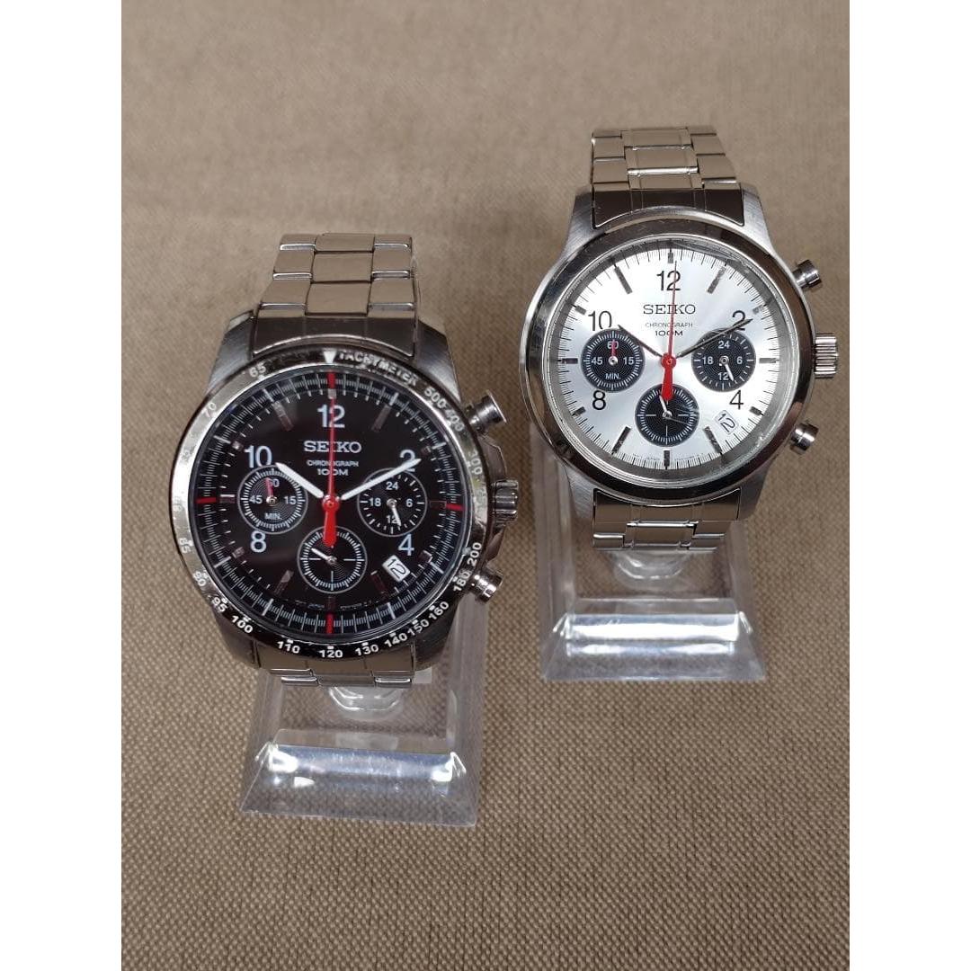 Used SEIKO Chronograph Quartz 6T63 Set of 2