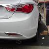 For Hyundai Sonata 2011-2014 Chrome Rear bumper Fog Light Frame cover decor Trim