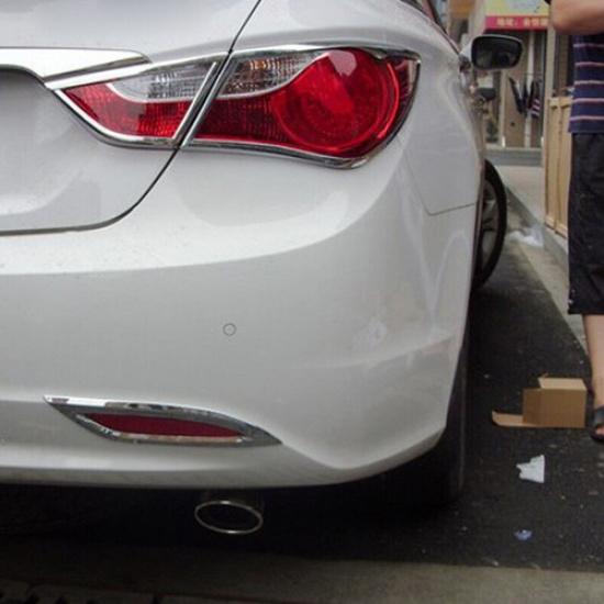 For Hyundai Sonata 2011-2014 Chrome Rear bumper Fog Light Frame cover decor Trim