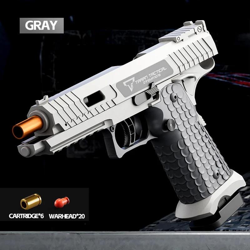 Pistol G17 Soft Bullet Toy Continuous Firing Blowback Guns Shell Ejected Manual Airsoft Weapon Kids Birthday Christmas Gift