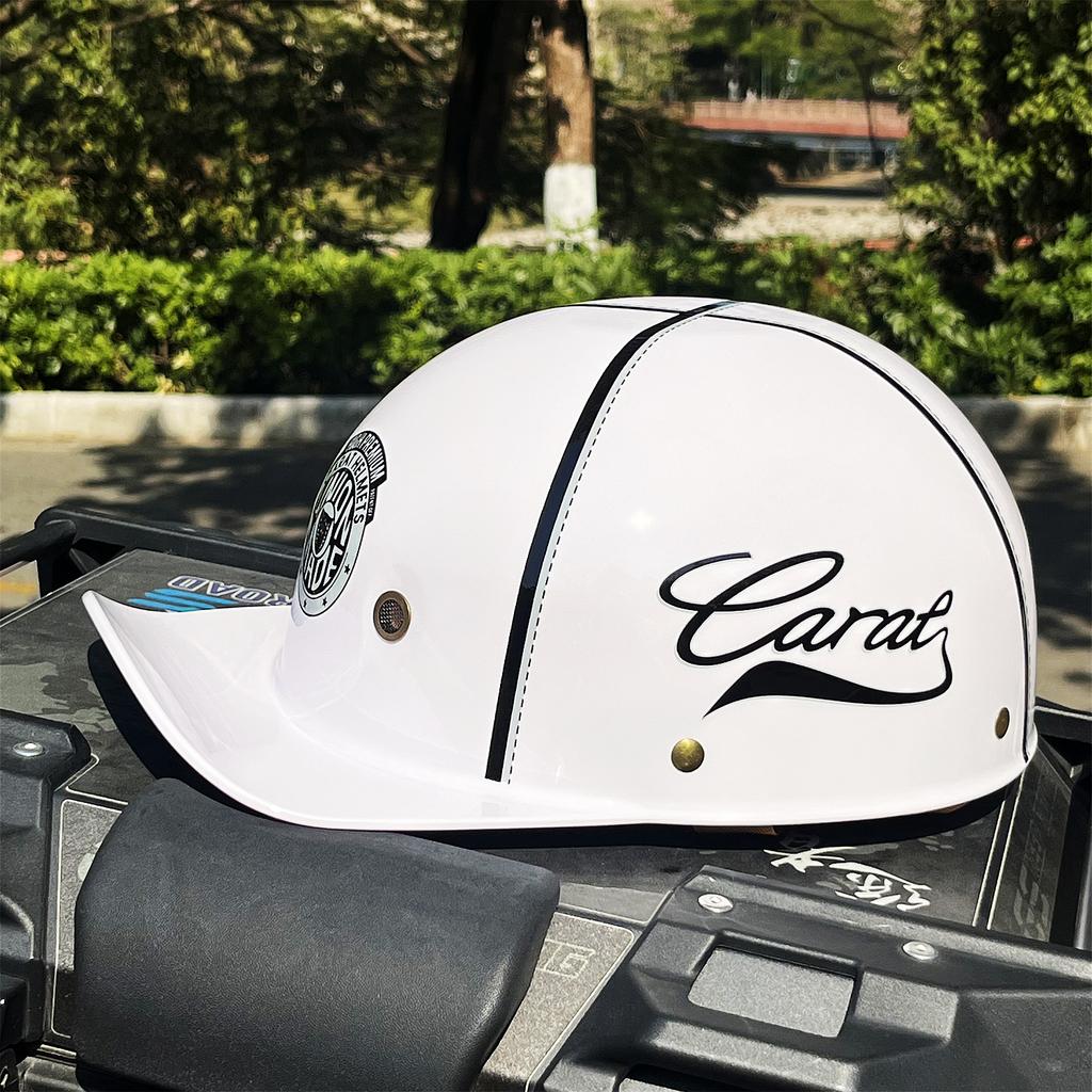 Retro Half Covered Helmet Men's Riding Portable Outdoor Helmet Vintage Graffiti Bicycle Cross-country Accessories