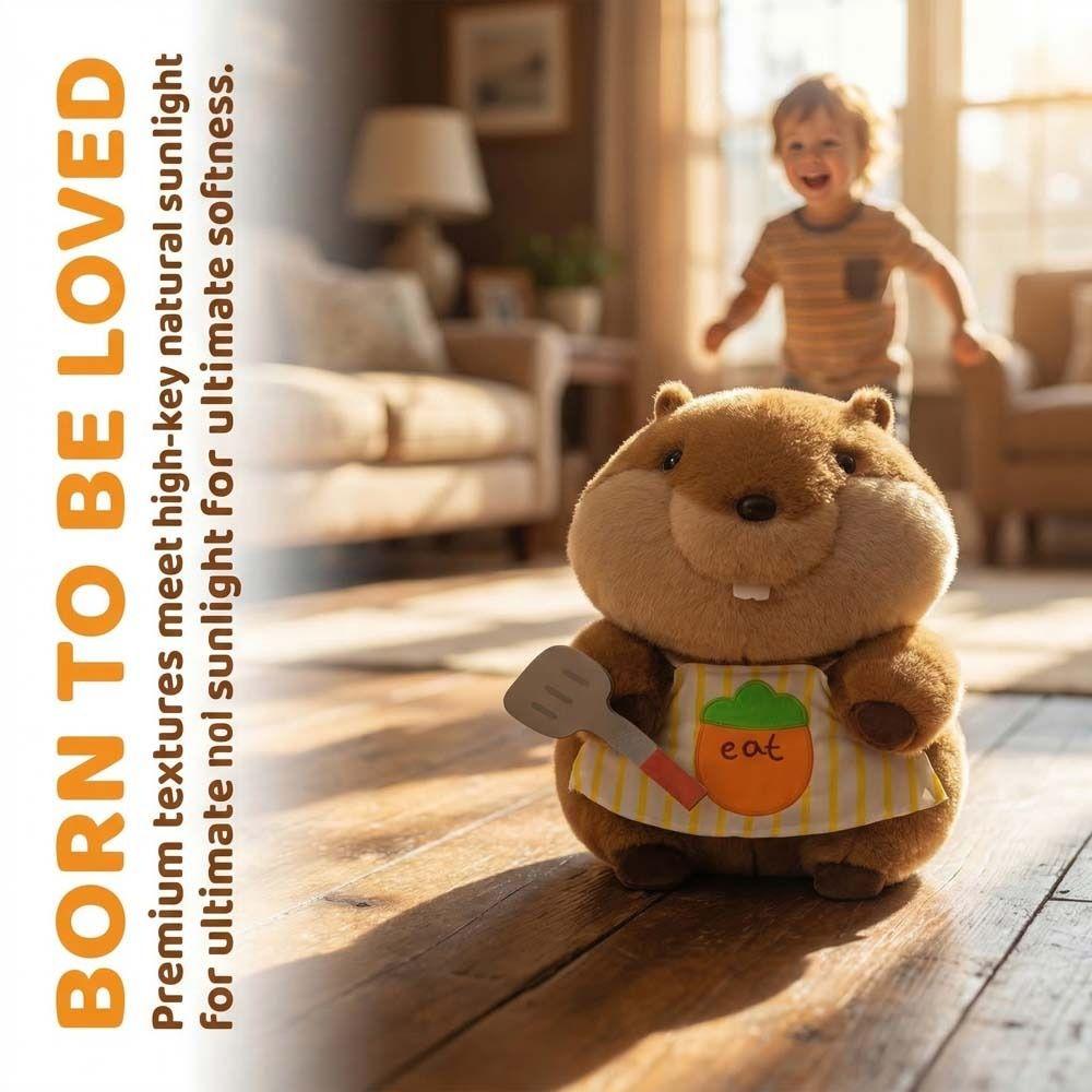 Back Cushion Groundhog Plush Toy Stuffed Animals Big Tooth Mouse Doll Children Gift