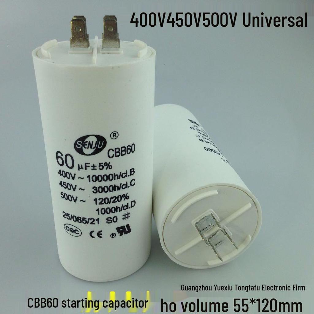 CQC Certified CBB60 Motor Start Run Capacitor 450V, 4UF-100UF Range