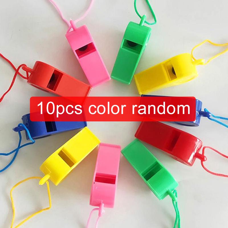 

5/10pcs Whistle with Rope Stainless Steel/Plastic Cartoon Cute Outdoors Party Supplies Tools Noise Manufacturing Products TMZ