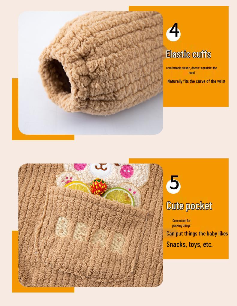 Autumn/Winter Unisex Baby Coverall - Thick Coral Fleece, Waterproof, Stain-Resistant, Soft and High-Quality Design