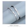Mobius Couple Matching Woven Rope Bracelets Black White Pair For Men Women Valentines Day Gift
