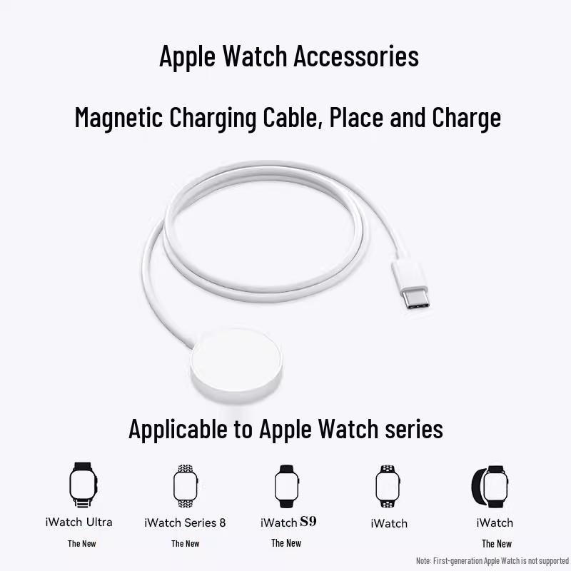 Сумісність з Apple Watch: Бездротова магнітна зарядка для моделей iWatch та Apple Watch.