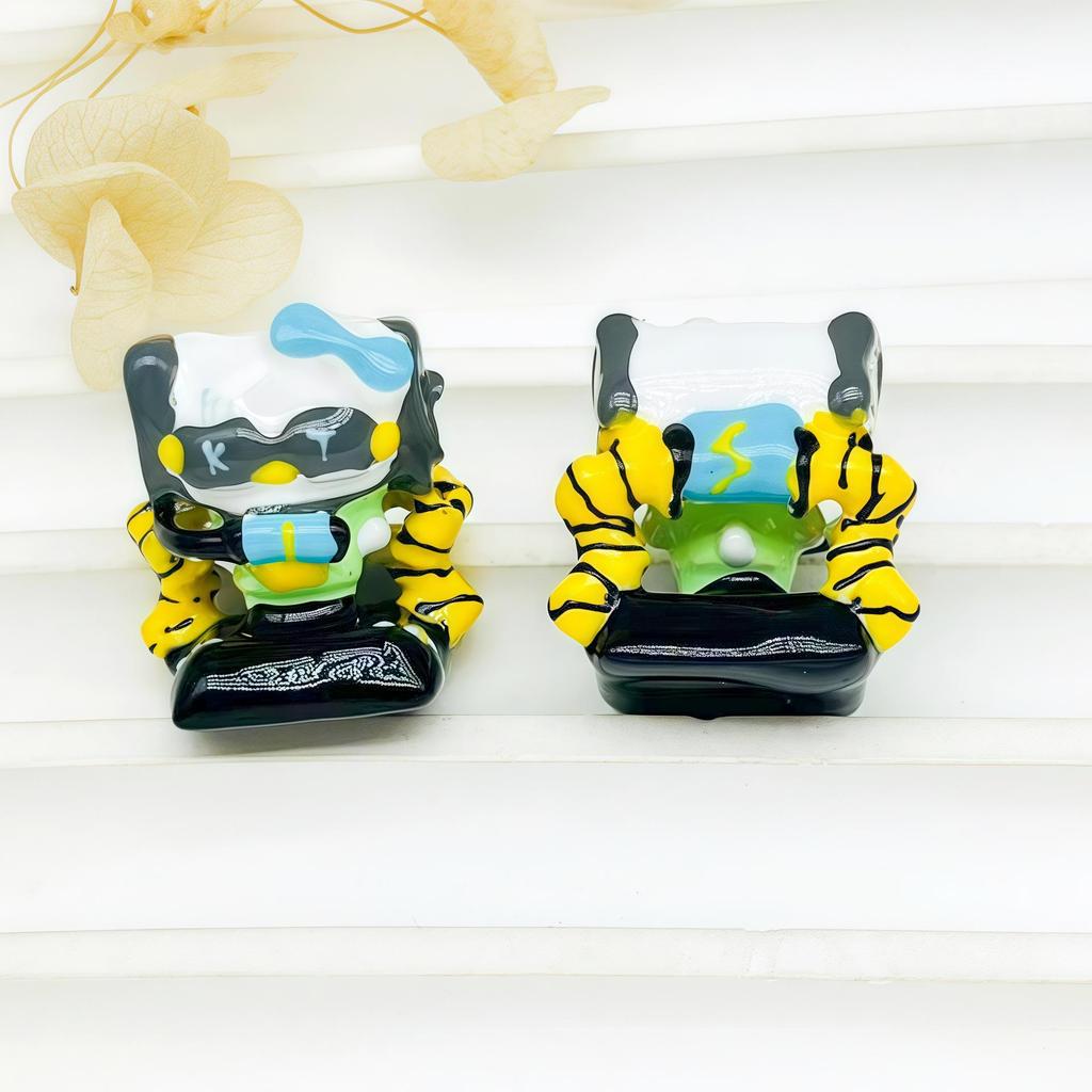 Dopamine Drip Hand-Painted Alloy Beads: Cute 3D Cartoon Accessories for DIY Bracelets
