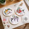 4 Pack Animal DIY Embroidery Stitches Practice Kit with Embroidery Hoop Needlework Craft for Beginners Gift for Craft Lovers