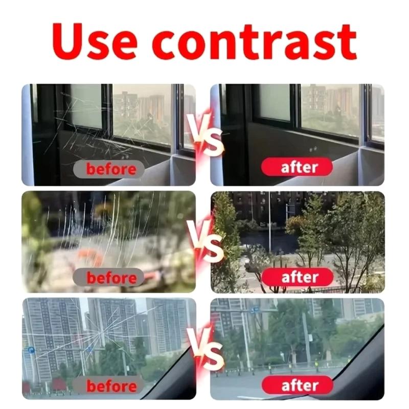 Advanced Automotive Glass Crack Repair Liquid 30ML 100ML Nighttime Visibility Protector Multi Surfaces Windshield Fix Solution