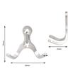 6pcs Double Prong Coat Hooks Wall Mounted Brushed Stainless Steel Hooks For Towel Hat Key Bag Bathroom Kitchen Bedroom