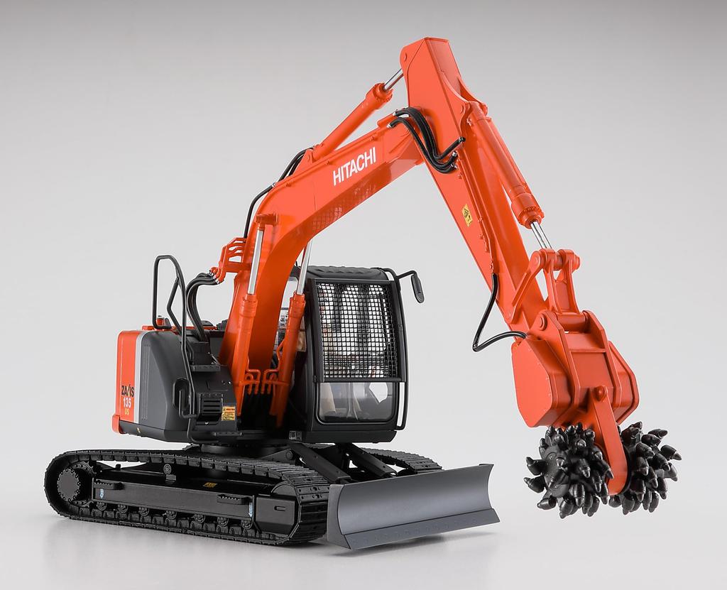 Hasegawa Hitachi Construction Machinery Hydraulic Excavator ZAXIS135US Cutting Cutter Model Plastic Model 66111 1/35 (Car)