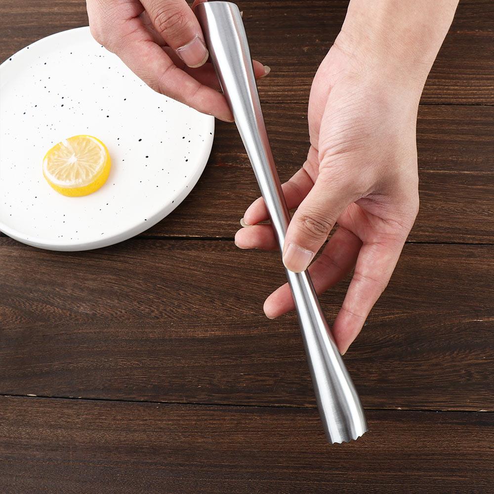Bartender Kitchen Old Fashioned Stainless Steel Rod Hammer Stirrer Tool Cocktail Mixer Mojito Muddler Ice Crusher