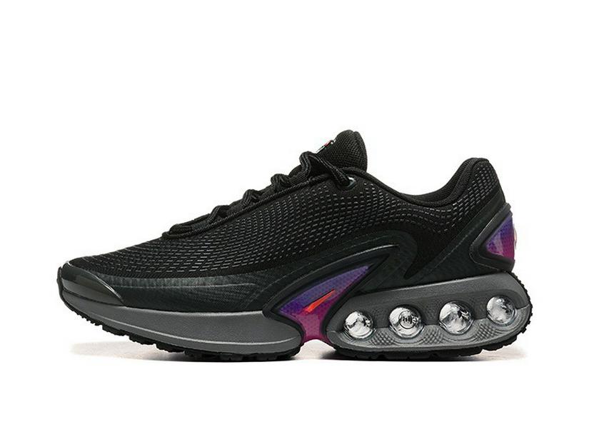 Putian AIRMAXDN Black/Purple Breathable Running Shoes DV3337 - Lightweight, Shock-Absorbing, Wear-Resistant with Air Cushion.