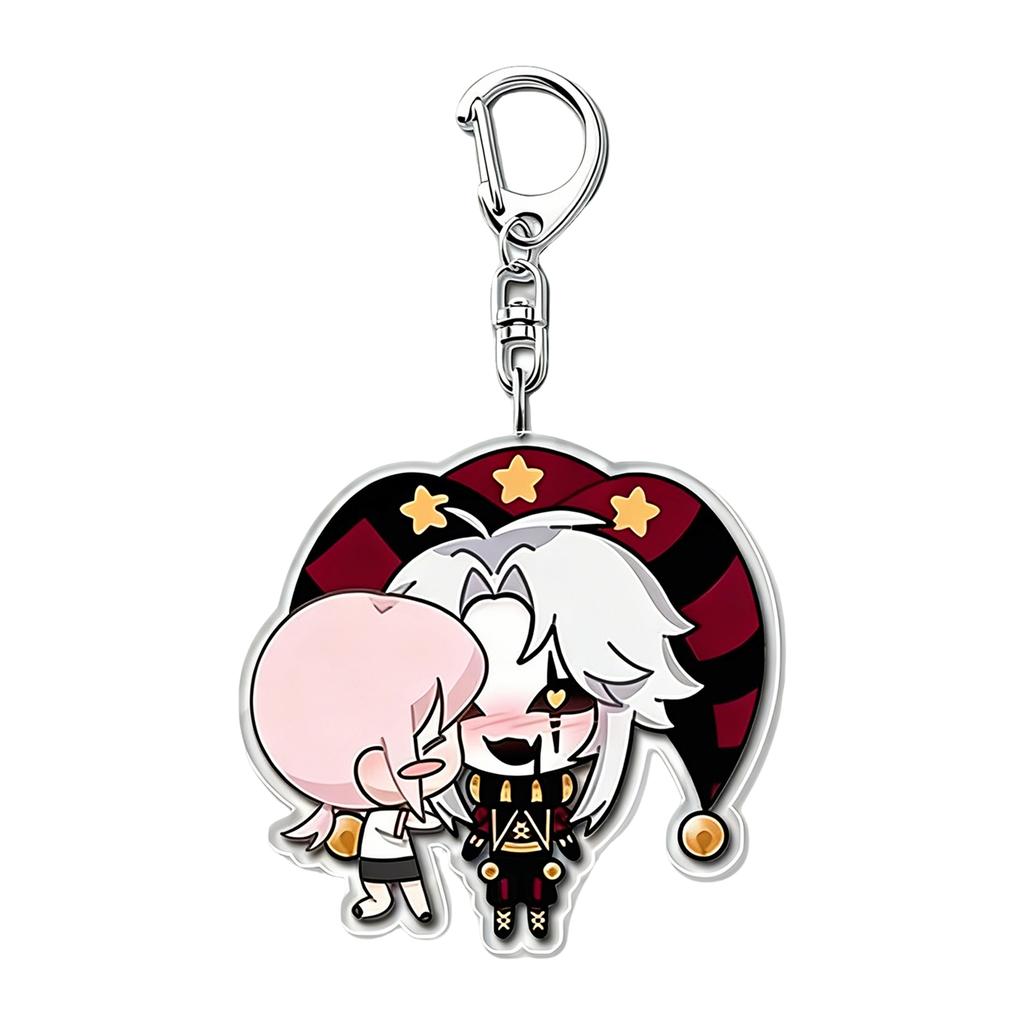 Cute Game Character Keychain Bag Pendant Durable Metal Key Ring Accessory for Kids Friends Gift Practical Everyday Use
