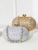 Fashion Clutch Bag With Water Drip Embellishments For Evening Parties And Formal Events