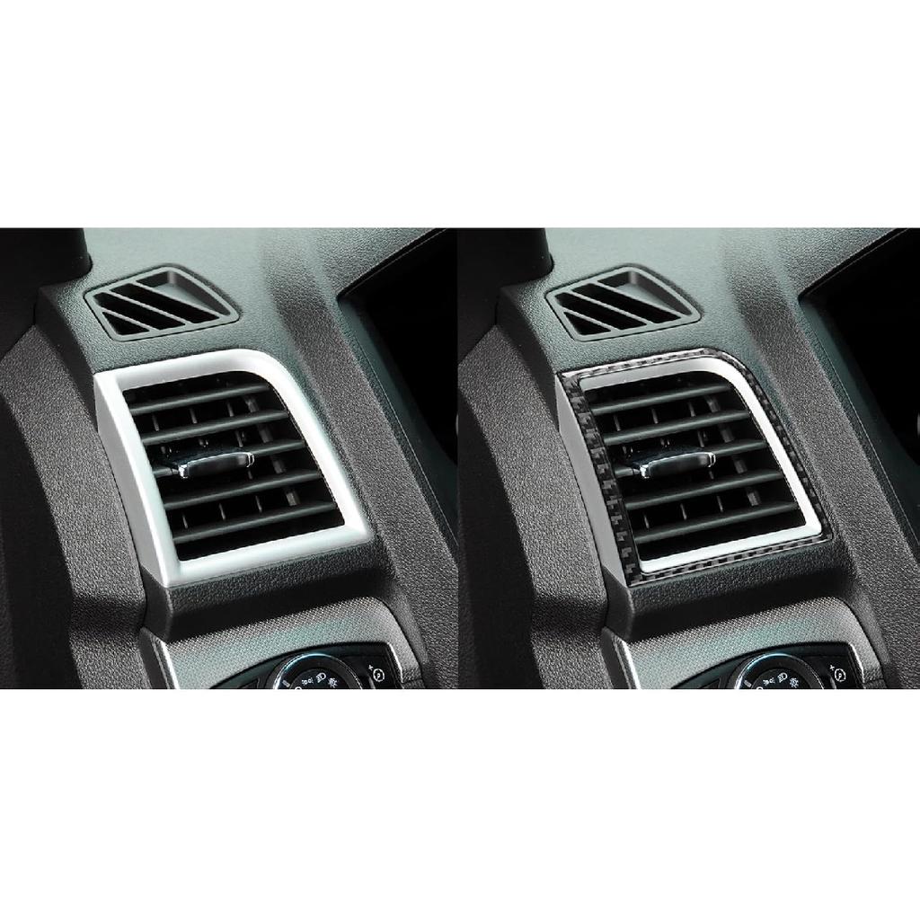 Real Carbon Fiber Dashboard Side Air Vent Cover AC Outlet Trim Interior Compatible with Ford Explorer 2011 2012 2013 2014 2015 Accessories