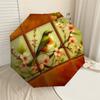 1PC Bird Blossom Umbrella-8-Rib Reinforced, Automatic Open, Lightweight & Durable, Cute Fashion Accessory for Outdoor-T372