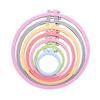 Assorted Plastic Embroidery Hoops: Adjustable Sizes for Cross Stitch, Punch Needle, and DIY Projects.