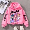 2025 KPop Demon Hunter Cartoon Girls Boy Hooded Sweatshirt Warm Children's Korean Wave Fashion Casual Tops Casual Girls Clothing