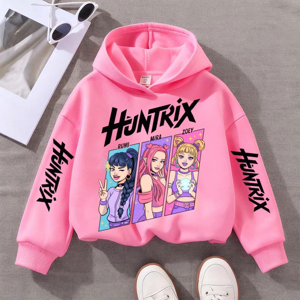 Hoodies Sweatshirts Girls Cartoon Girl Comfortable Hooded Sweatshirt Children's Fashionable Casual Top Casual Girl's Clothing