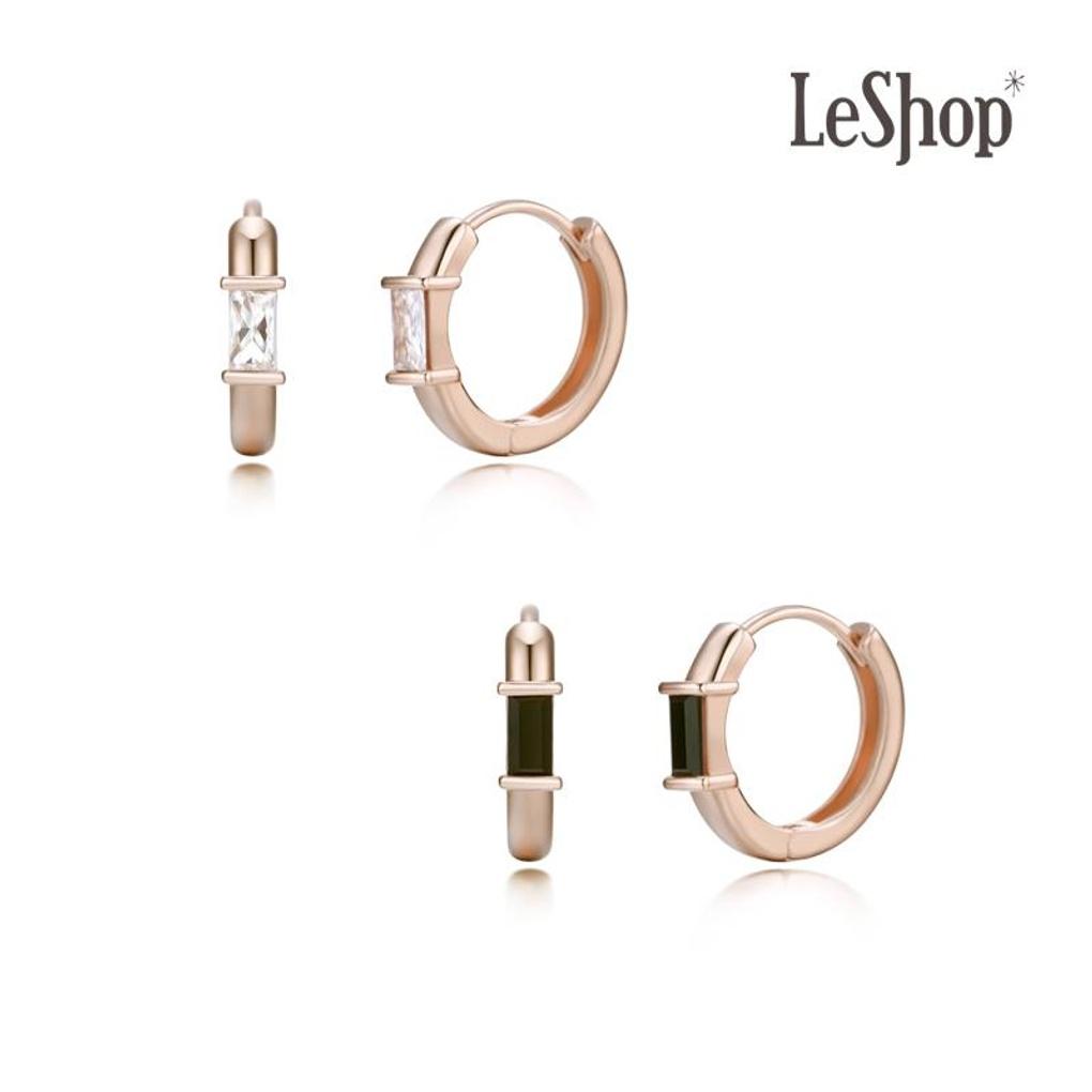 [LsSHOP] 14K Color Brick Earrings (Gold Plated)_LJ5319BRE
