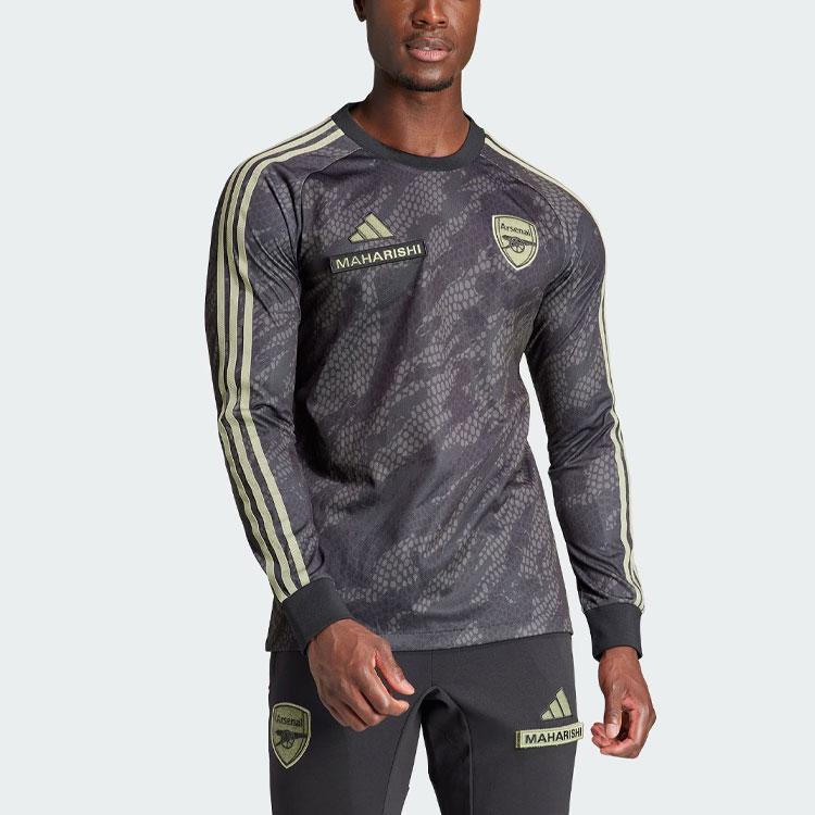 Adidas X Maharishi Arsenal Full Print Training Long Sleeve Football Shirt Men Tops Black IN4757