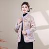 Winter Retro Chinese-Style Jacket with Frog Buttons - Warm, Thick, Plus-Size Velvet Cotton for Mothers