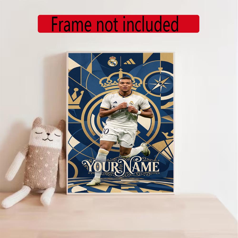 Mbappe Personalized Name Diamond Paintings Mosaic Wall Round Diamond Art Painting Kits Embroidery Crystal Accessories Frameless
