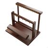 Jewelry Stand with Hooks WalnutColored Organizer Wooden Base for Women, Dresser,